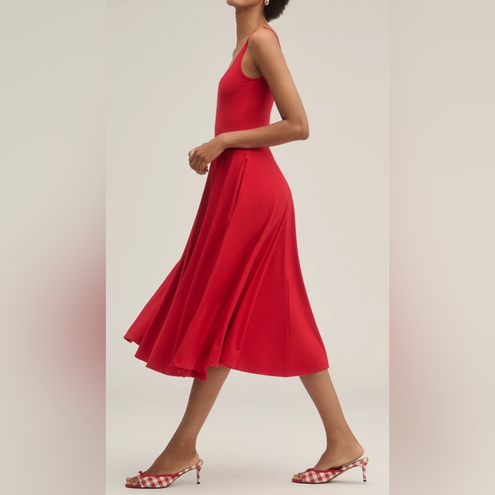Reformation Rou Sleeveless Knit Midi Dress Stretchy Comfy Soft Casual Jersey - Picture 8 of 9